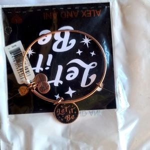 Let it Be,Alex and Ani Rose Gold Bracelet,Beatles inspired Quote,New In Box